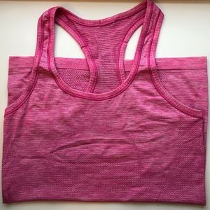 pink Lululemon swiftly tech tank, size 4